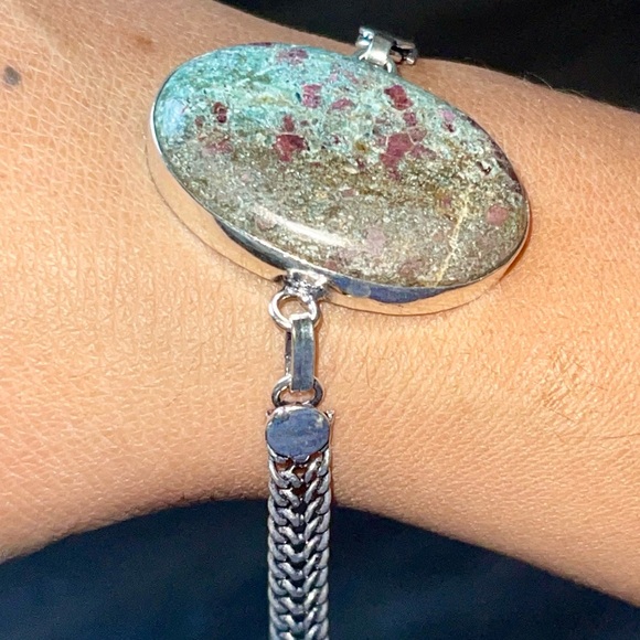 Green Ruby Fuchsite Bracelet 7 1/2” - 8” - Picture 2 of 10